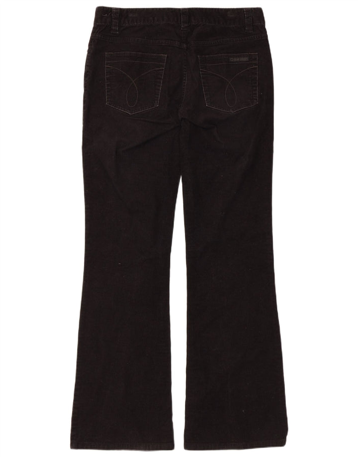 Calça feminina Calvin Klein Bootcut veludo cotelê US 8 médio W32 L31 preta