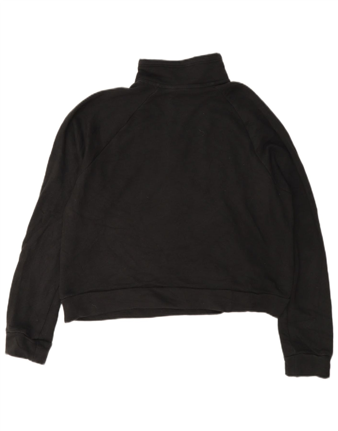 Suéter Puma Feminino Crop Graphic Zip Neck Suéter UK 14 Médio Preto