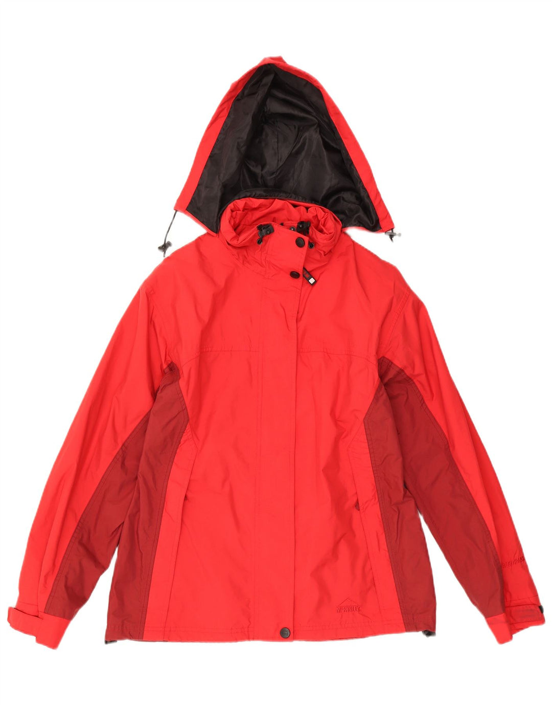 Jaqueta de chuva feminina com capuz McKinley EU 40 médio vermelho colorblock poliamida