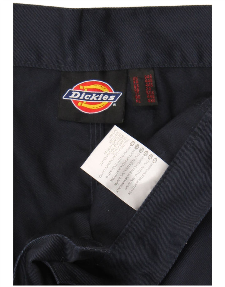 Calças cargo retas masculinas Dickies W34 L29 poliéster azul marinho