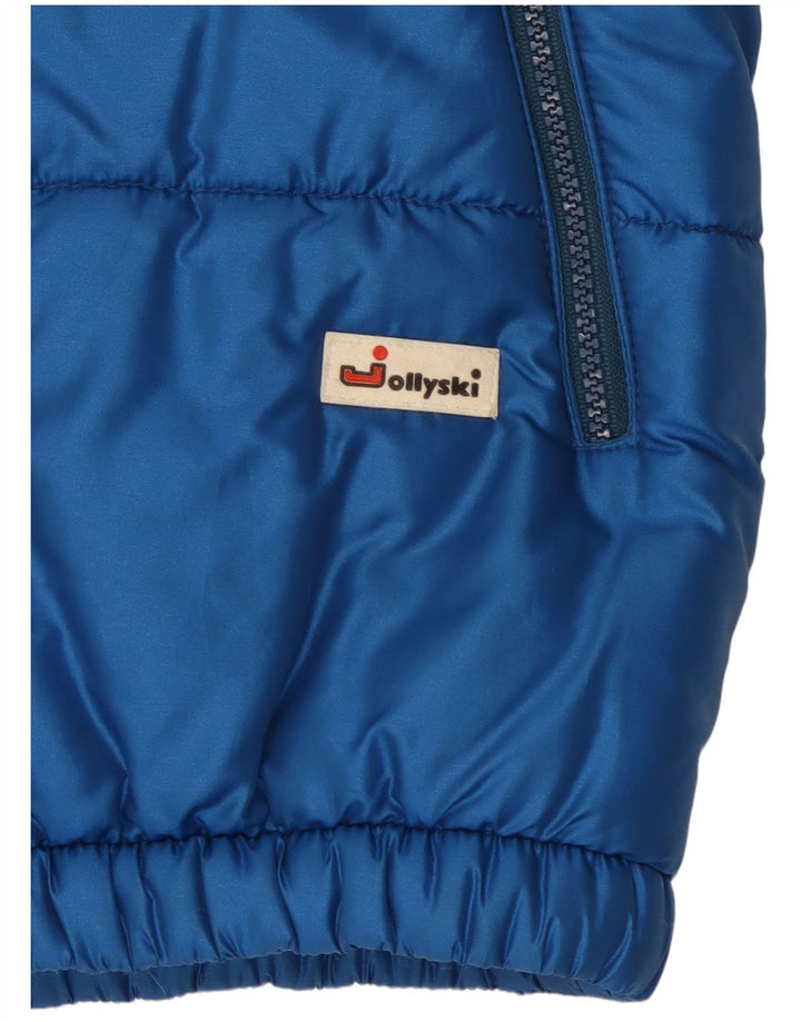 Jaqueta de esqui masculina vintage UK 36 pequeno bloco colorido branco