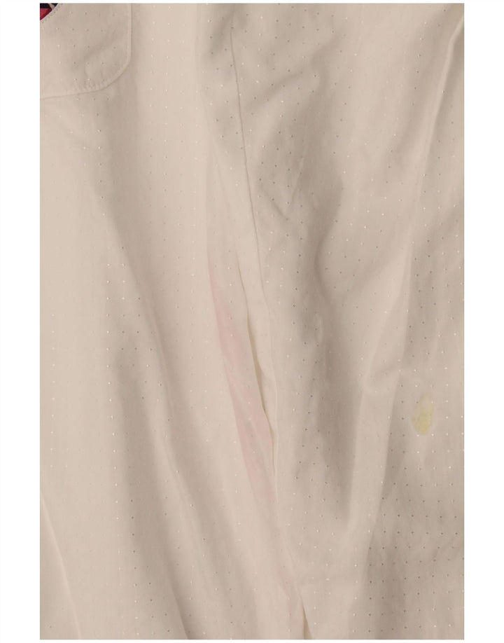 Camisa pulôver masculina vintage grande manchada branca