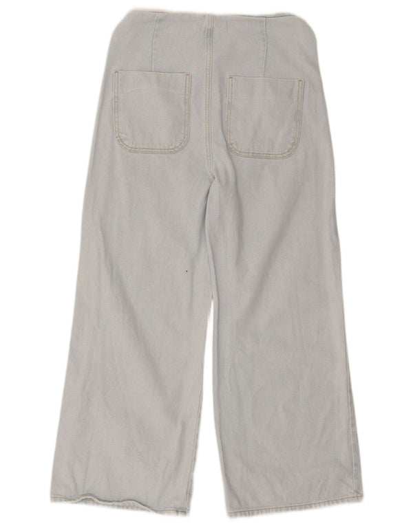 Zara Jeans feminino cintura alta com perna larga EU 36 XS W26 L25 azul
