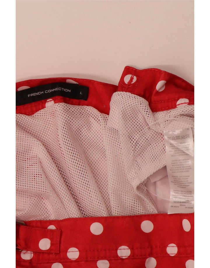 Shorts de natação feminino French Connection UK 16 grandes bolinhas vermelhas