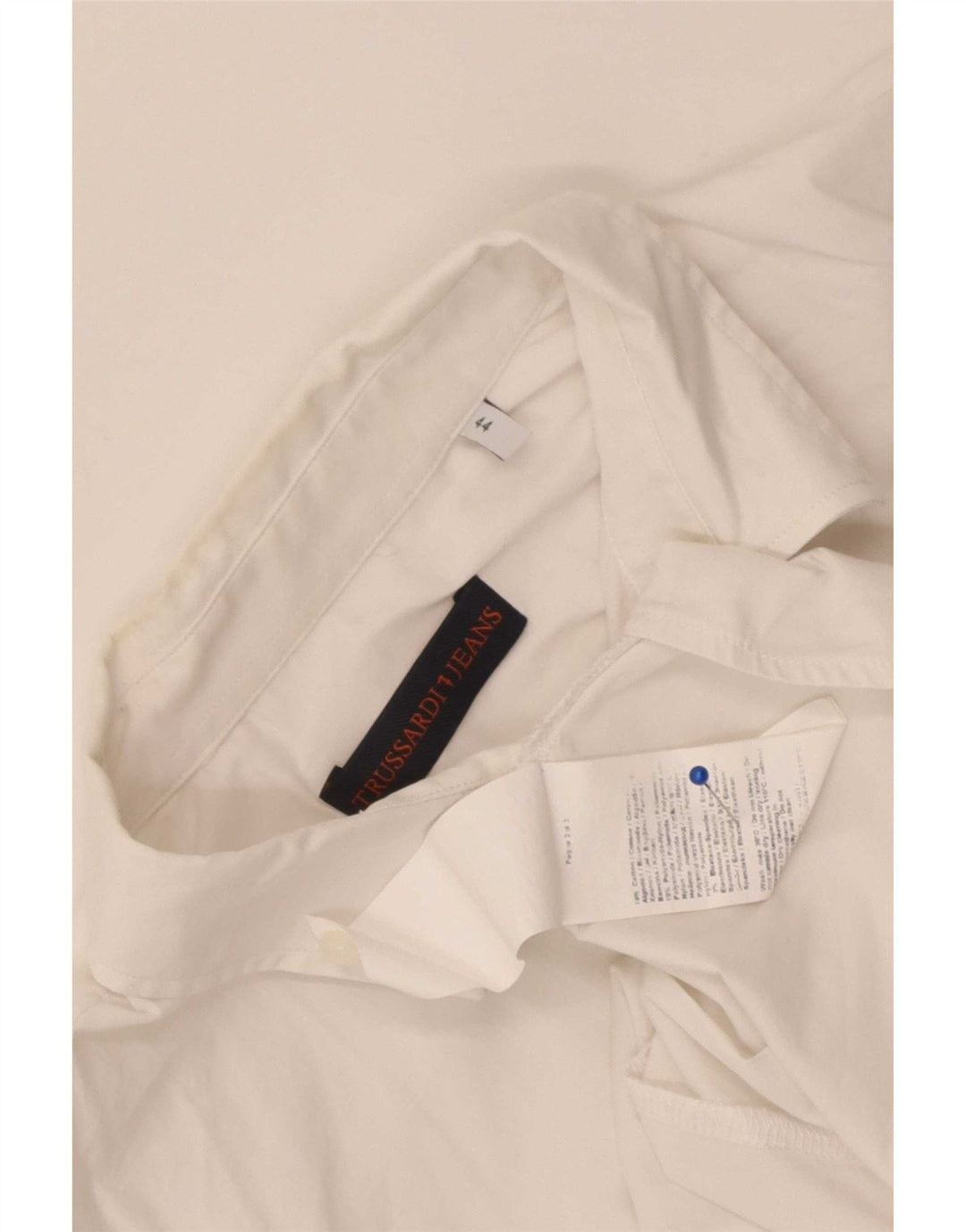 Camisa feminina Trussardi Jeans IT 44 médio algodão branco