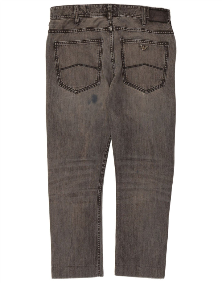 Armani masculino J15 Regular Fit Jeans retos W32 L27 cinza