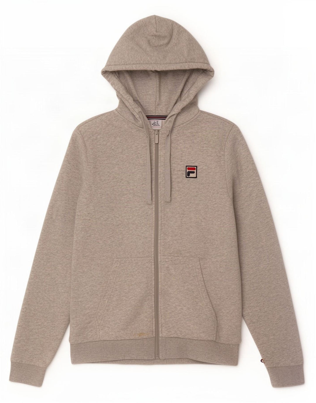 Suéter masculino Fila com capuz e zíper XS algodão cinza