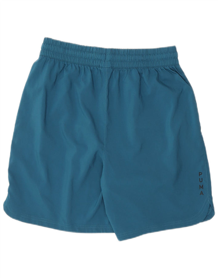 Shorts esportivos masculinos Puma médio azul poliéster