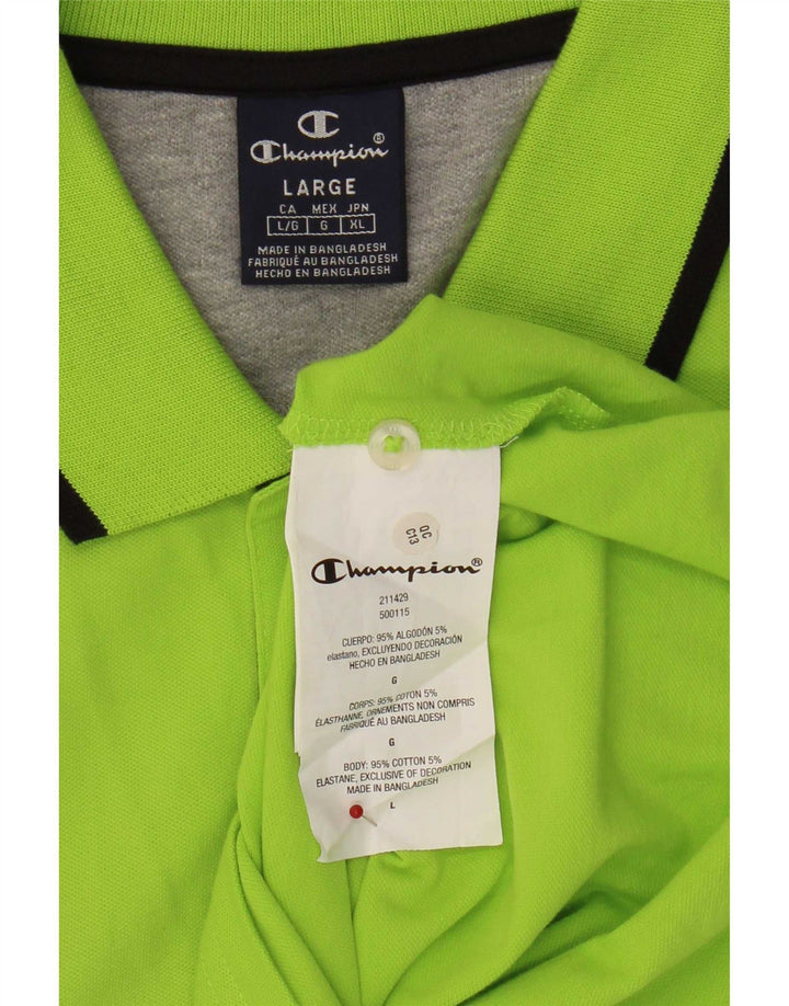 Camisa polo masculina Champion grande algodão verde