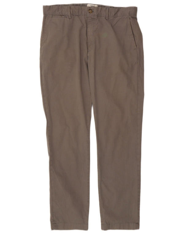 Calça Chino Masculina Slim Fit Marks & Spencer W34 L31 Algodão Cinza