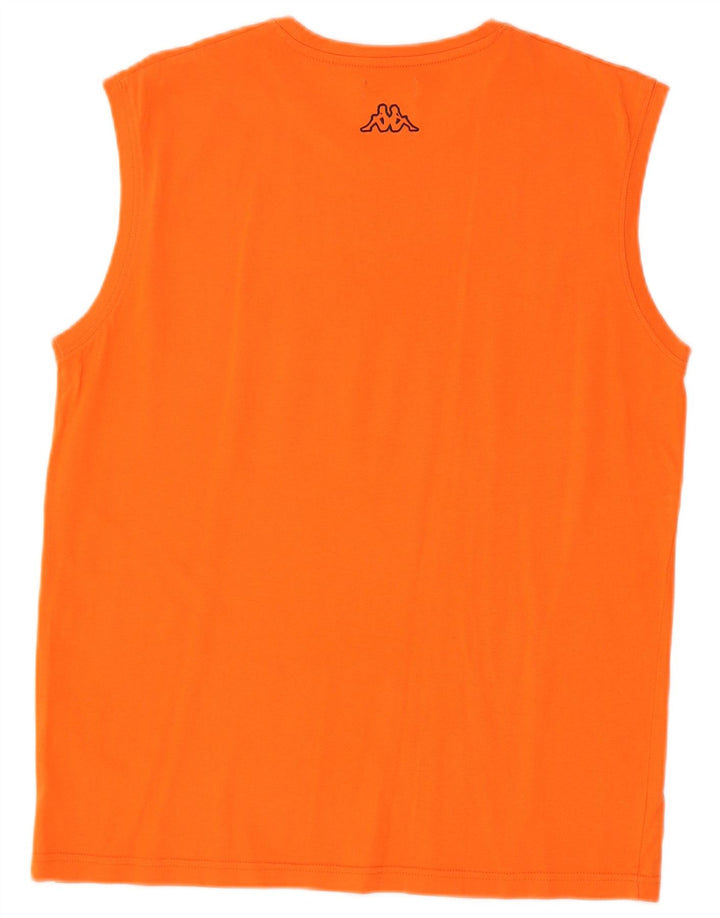 Kappa Mens Graphic Vest Top XL Laranja Algodão