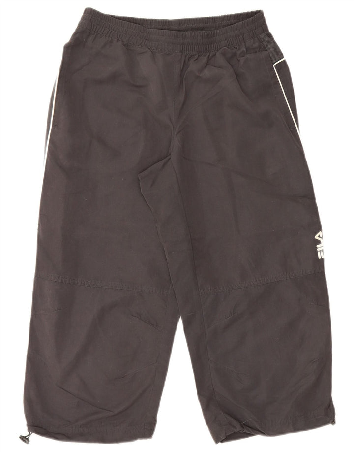 Fila Mens Graphic Capri Calças de treino pequeno poliéster cinza