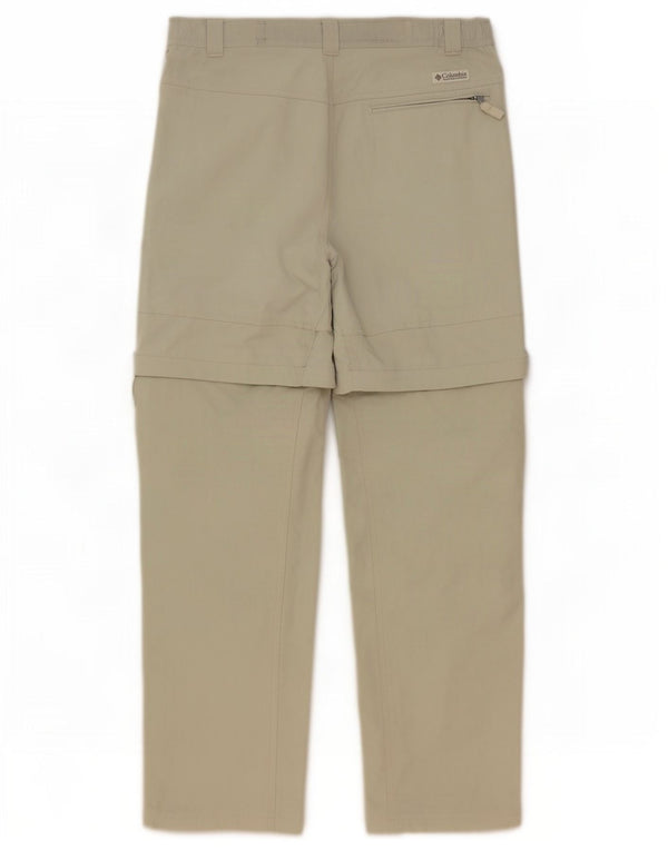 Columbia Mens Hiking Cargo Calças Médio W32 L32 Poliéster Cáqui
