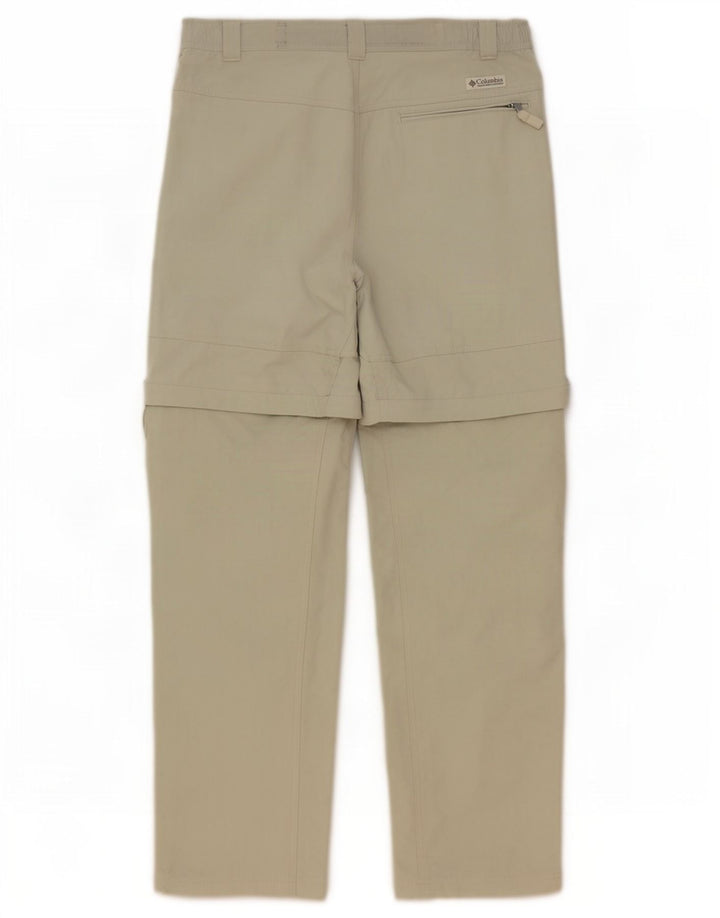 Columbia Mens Hiking Cargo Calças Médio W32 L32 Poliéster Cáqui