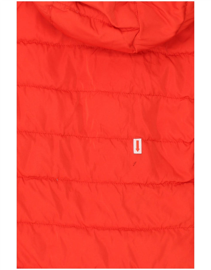 JACK WILLS Colete acolchoado com capuz feminino UK 8 pequeno poliéster vermelho