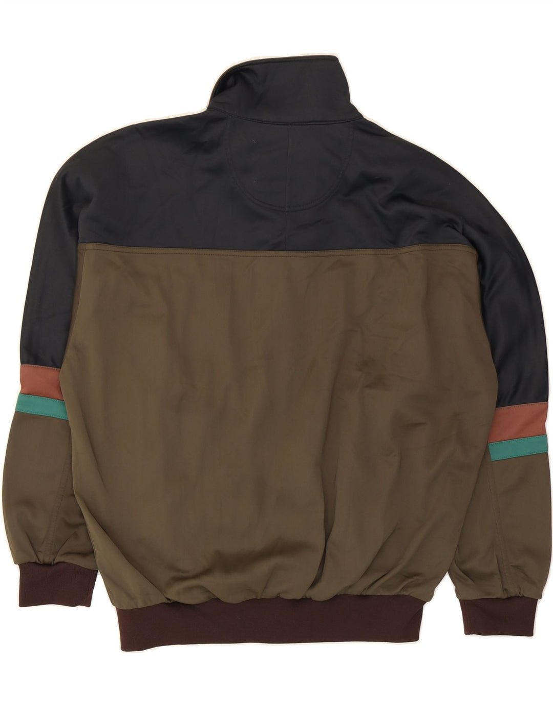 ASICS Mens Vintage Tracksuit Top Jacket IT 48 Medium Green Colourblock