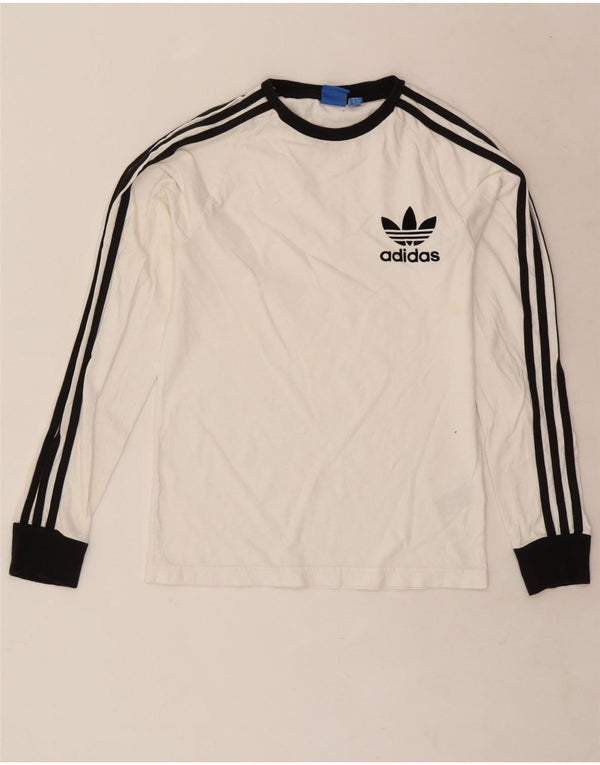 Adidas Mens Graphic Top Manga Longa XS Branco Algodão
