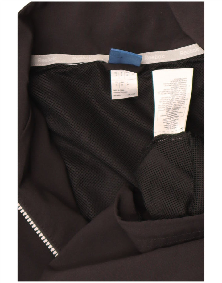 Reebok Mens Tracksuit Top Jacket Pequeno Poliéster Colorblock Preto