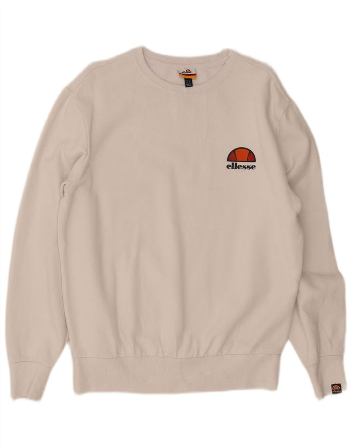 Ellesse moletom masculino jumper grande algodão branco