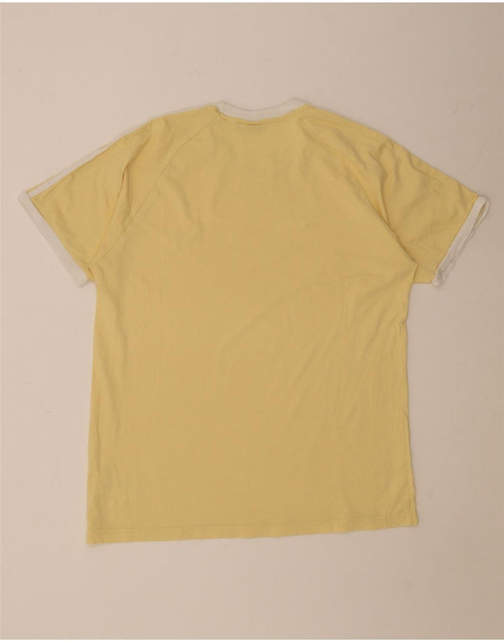 Camiseta masculina Adidas grande algodão amarelo