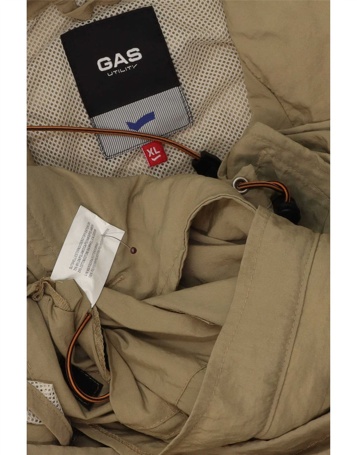 Jaqueta de chuva masculina Gas UK 42 XL poliéster cáqui