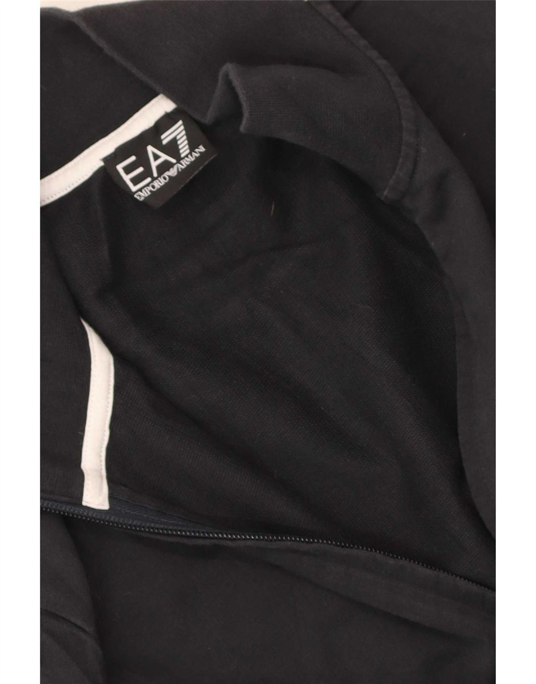 Jaqueta masculina Emporio Armani com agasalho gráfico pequeno preto