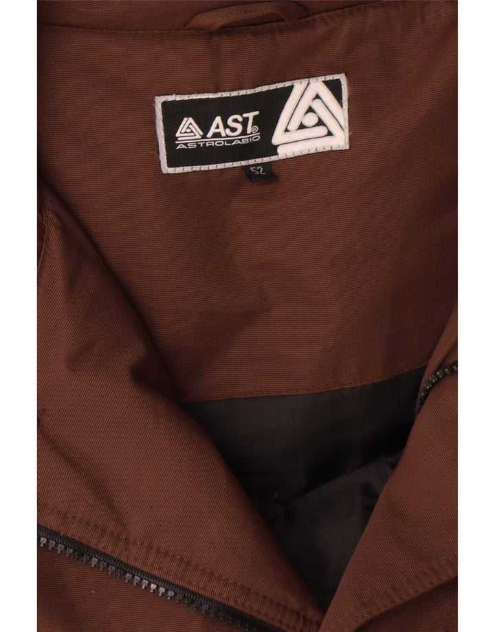 Casaco masculino acolchoado com capuz Astrolabio IT 52 XL marrom poliamida