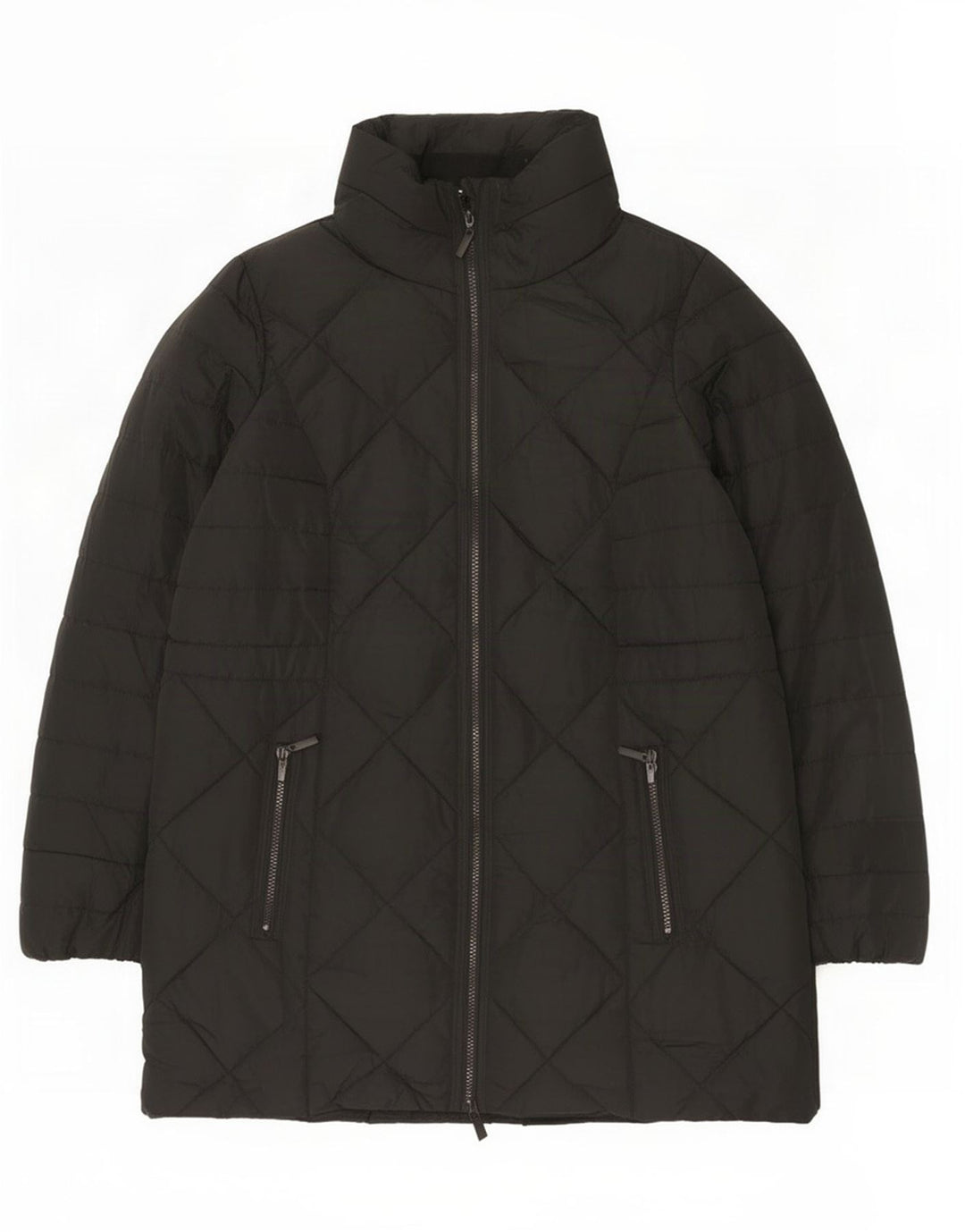 Casaco acolchoado feminino Marks & Spencer UK 18 XL poliéster preto