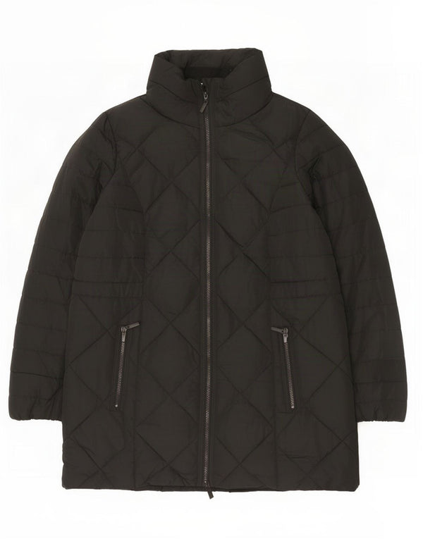 Casaco acolchoado feminino Marks & Spencer UK 18 XL poliéster preto