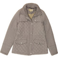 MICHAEL KORS Womens Quilted Quilted Jacket UK 14 Medium Grey Polyester Vintage Michael Kors and Second-Hand Michael Kors from Messina Hembry 