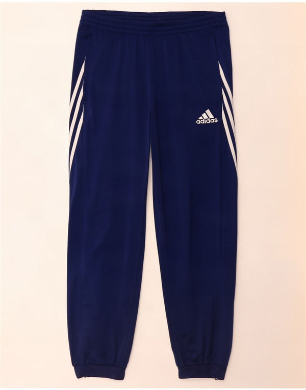 Calça de treino masculina Adidas Joggers grande poliéster azul marinho