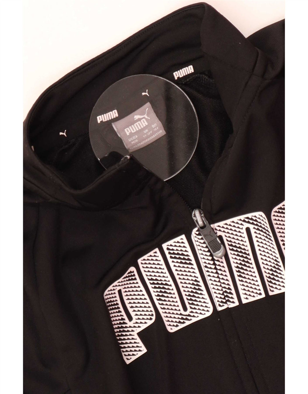 Jaqueta Puma Boys Graphic Tracksuit Top 11-12 Anos Preto