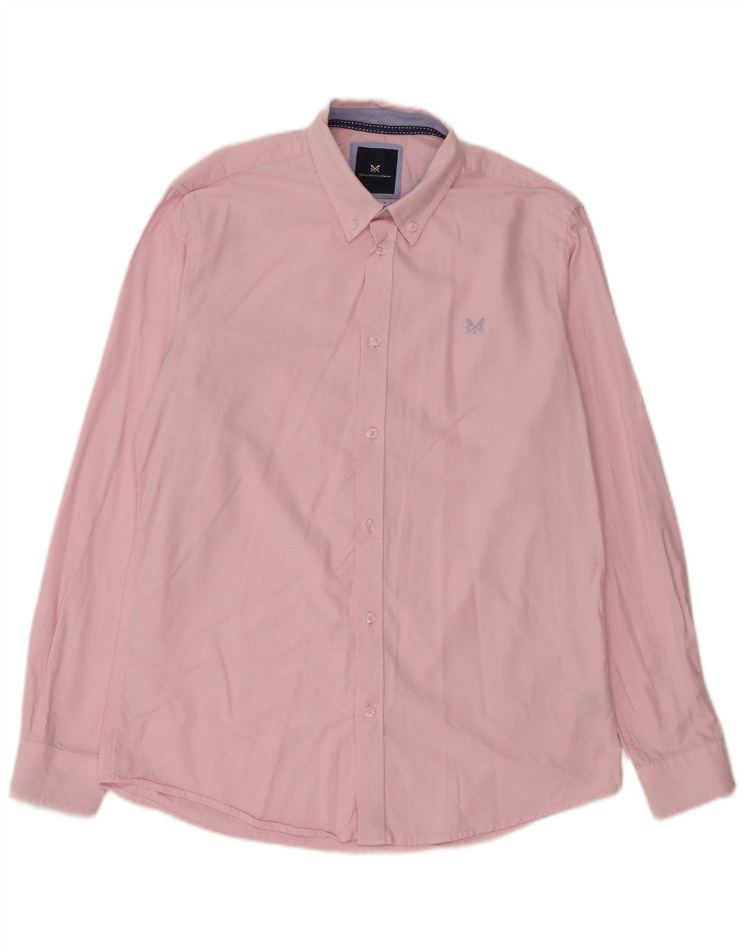 CREW CLOTHING Camisa masculina slim fit médio algodão rosa