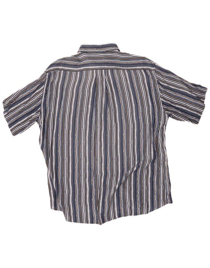 Camisa masculina de manga curta Tipo'S 2XL listrada azul marinho