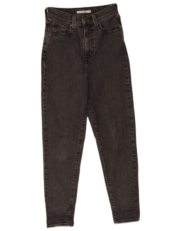 Jeans feminino Levi's cintura alta cônico W24 L27 algodão cinza