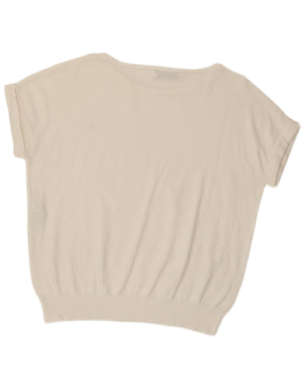 Blusa feminina MINT VELVET com ajuste solto UK 12 poliamida branca média