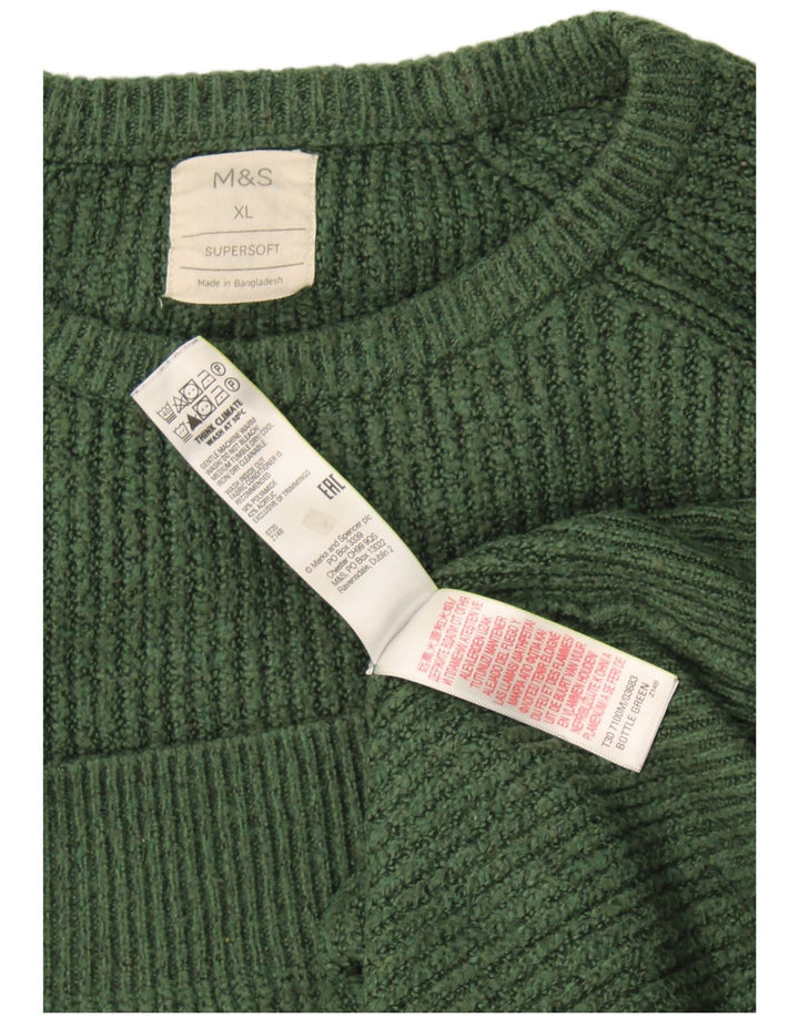 Suéter masculino Marks & Spencer com gola redonda XL poliamida verde