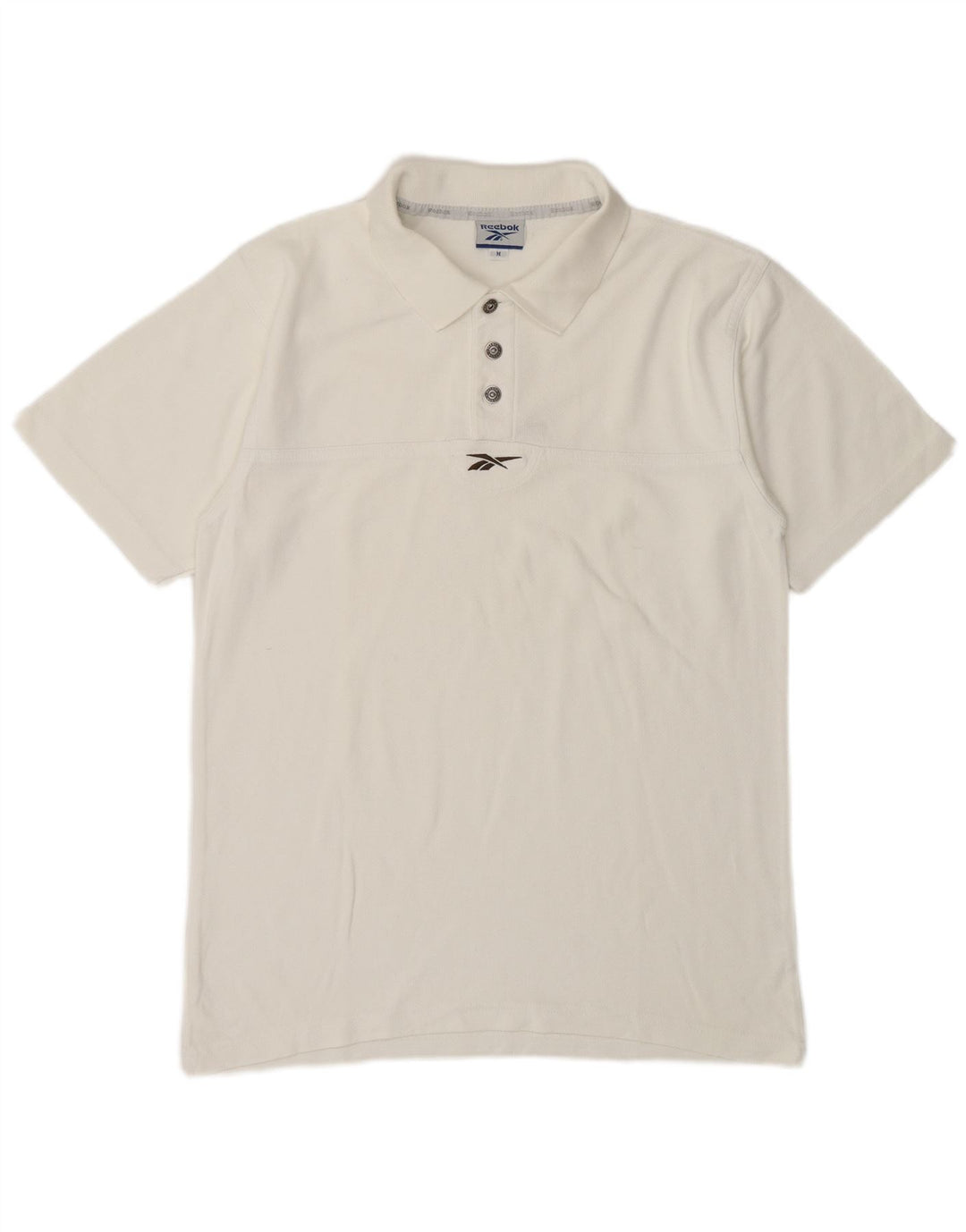 Camisa polo masculina Reebok médio algodão branco