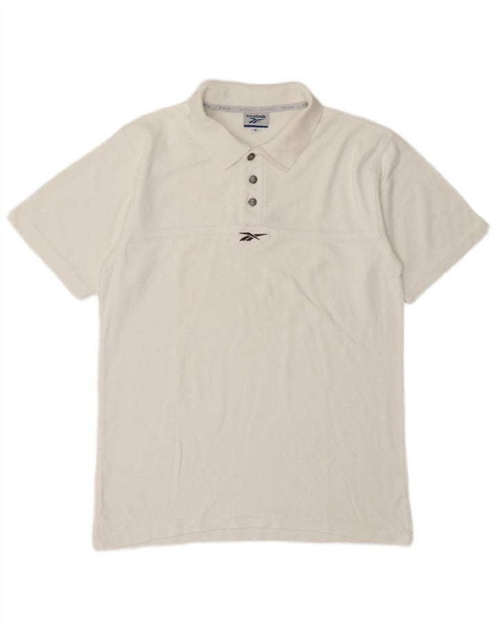 Camisa polo masculina Reebok médio algodão branco