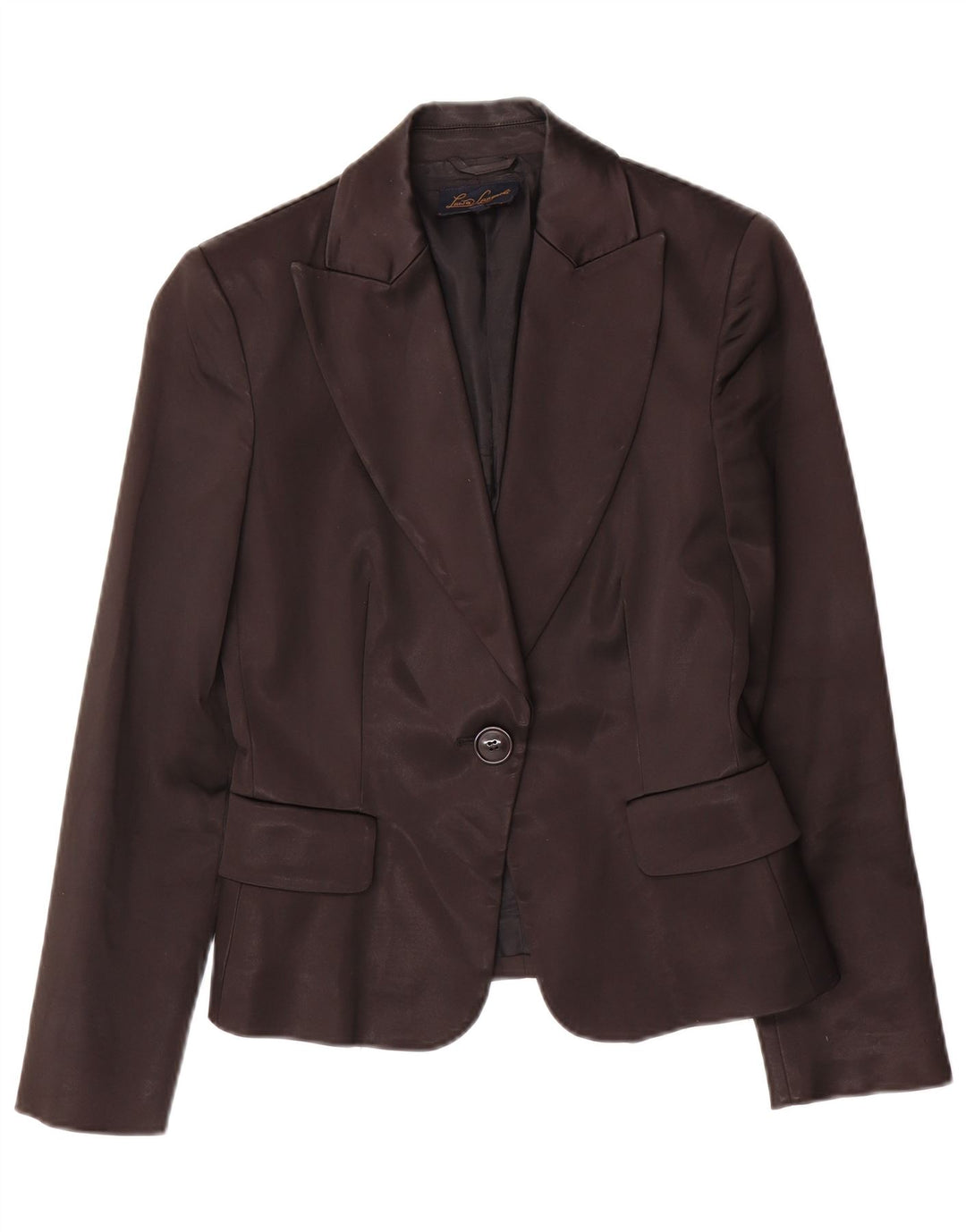 Jaqueta blazer feminina Luisa Spagnoli com 1 botão IT 42 acetato preto médio