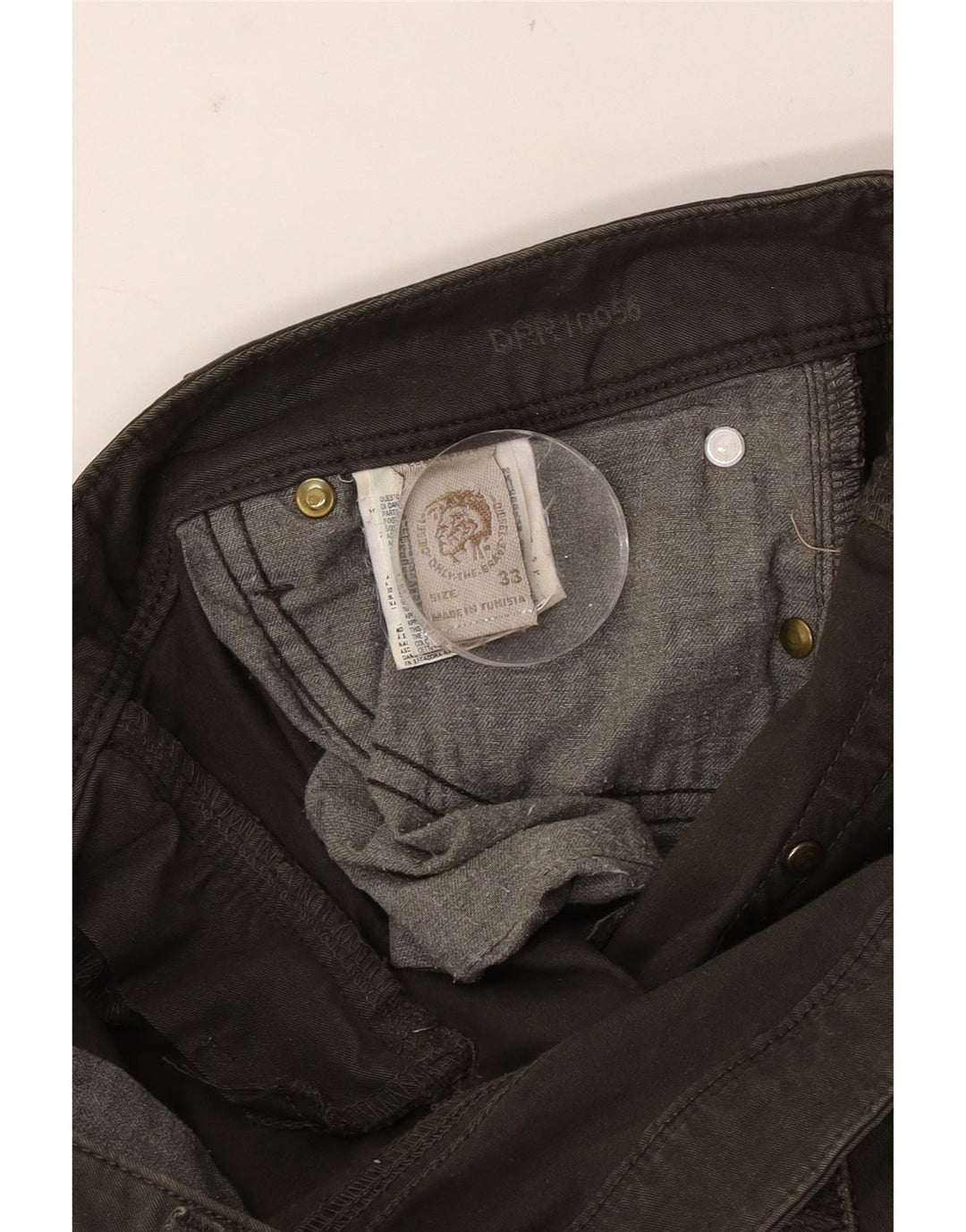 Jeans feminino Diesel Bootcut W33 L30 algodão cáqui