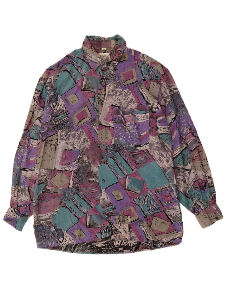 Camisa masculina DORNBUSCH tamanho 39/40 média multicolorida patchwork viscose