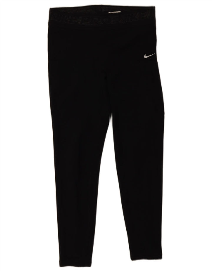Leggings Nike Femininas UK 14 Médio Preto Poliéster
