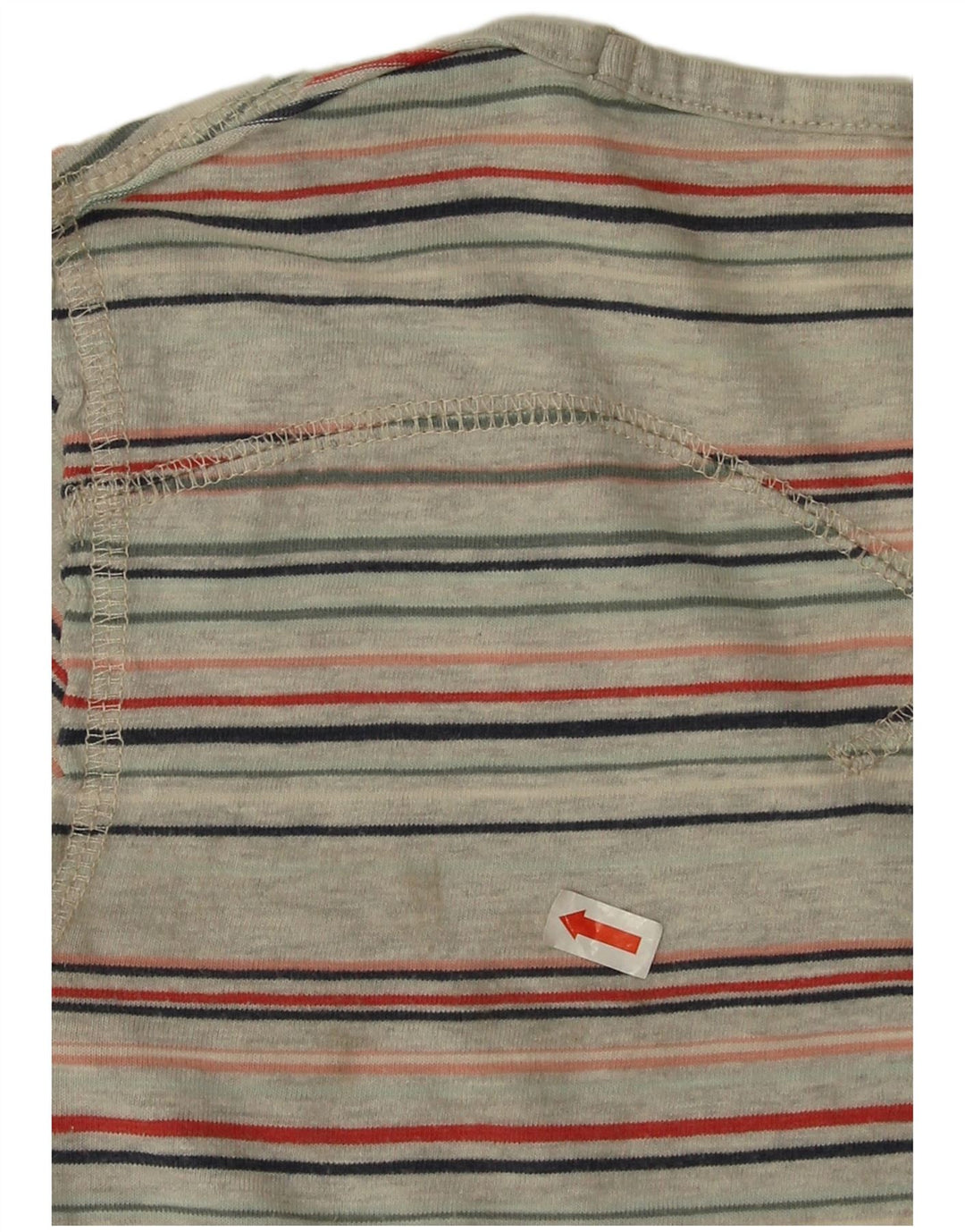 Top feminino Levi's manga comprida UK 10 pequeno listrado multicolorido