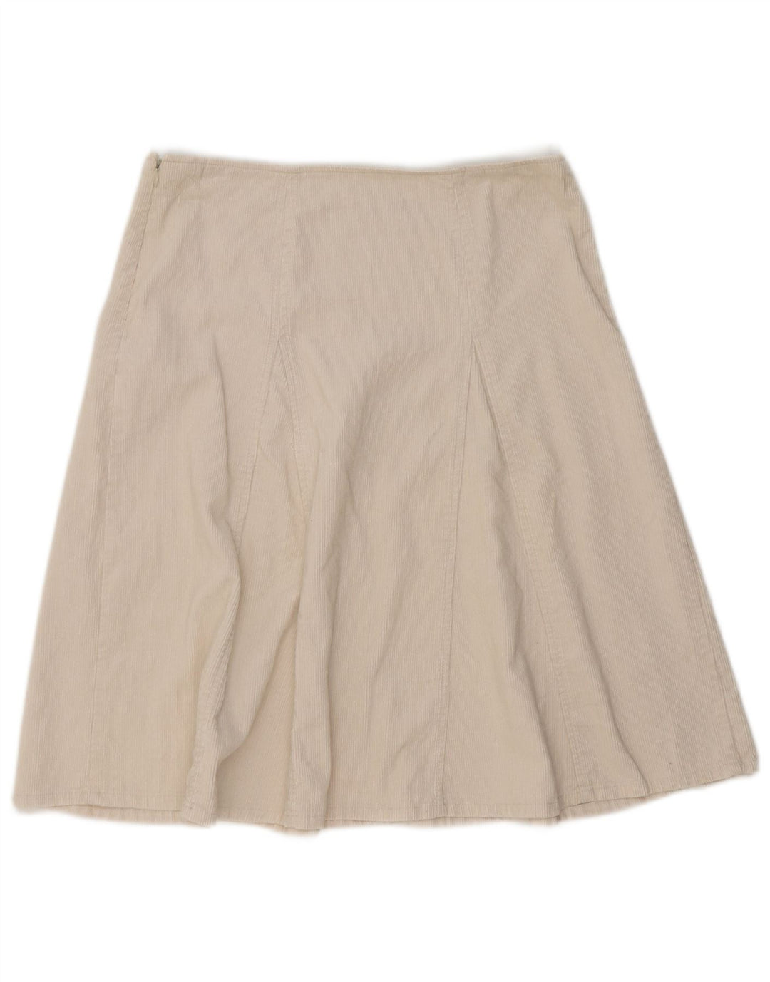 Zara Saia feminina de veludo cotelê médio W32 branca