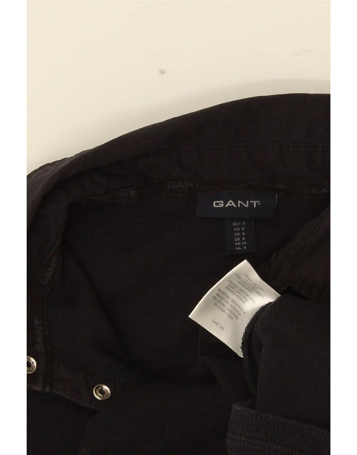 Camisa polo feminina Gant UK 8 pequena algodão preto
