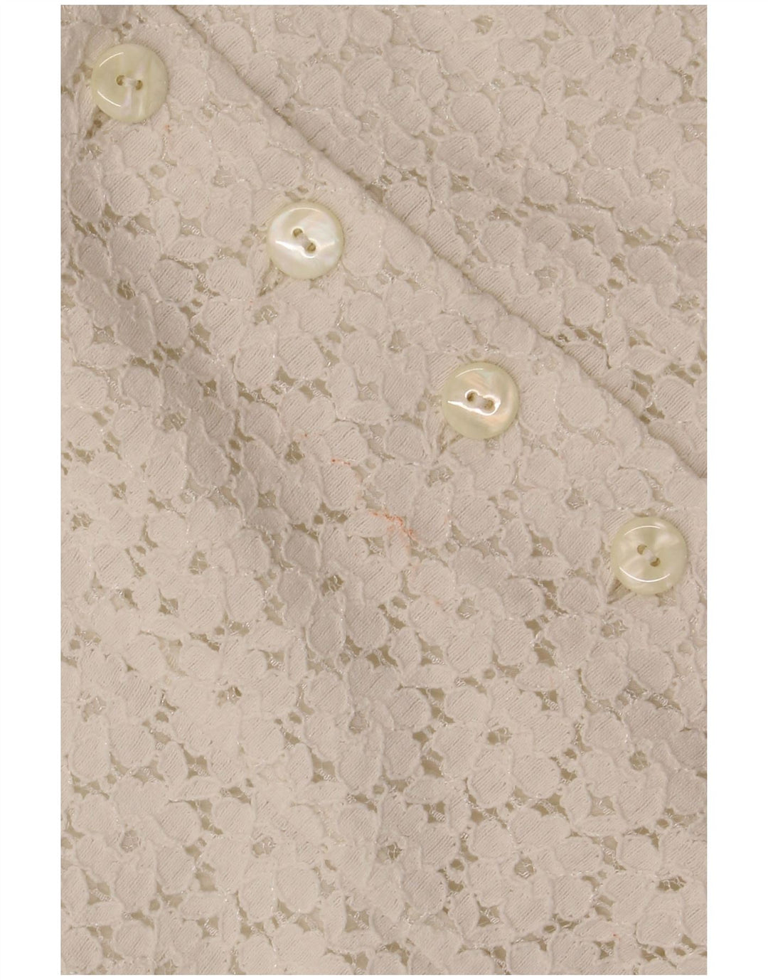 Blusa feminina VINTAGE manga curta cropped IT 46 grande off white floral