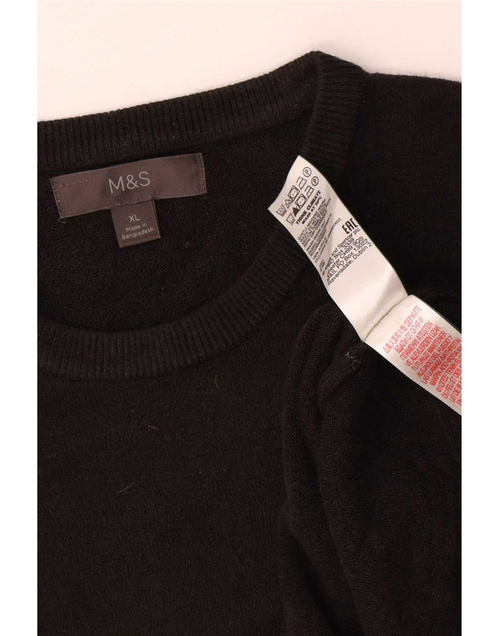 Suéter masculino Marks & Spencer com gola redonda XL preto acrílico