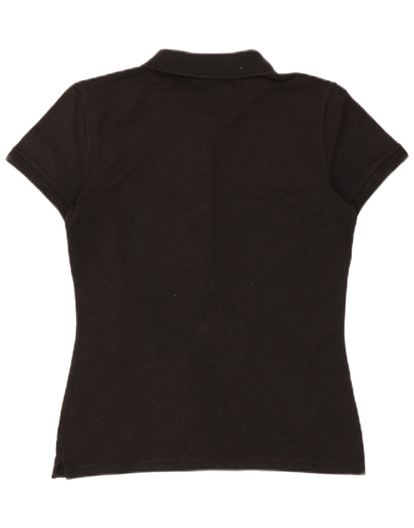 Camisa polo feminina Lacoste tamanho 38 algodão preto médio