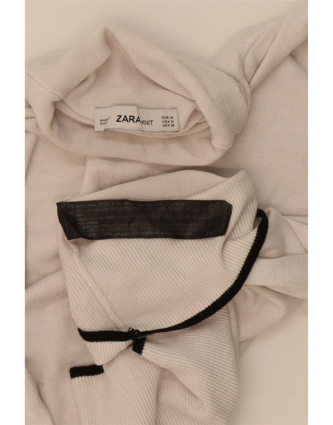 Zara Womens Vest Tank Top UK 12 Médio Bege Viscose